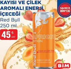RED BULL KAYISI VE ÇİLEK AROMALI ENERJİ İÇECEĞİ 250 ML fiyat ve kampanya bilgisi